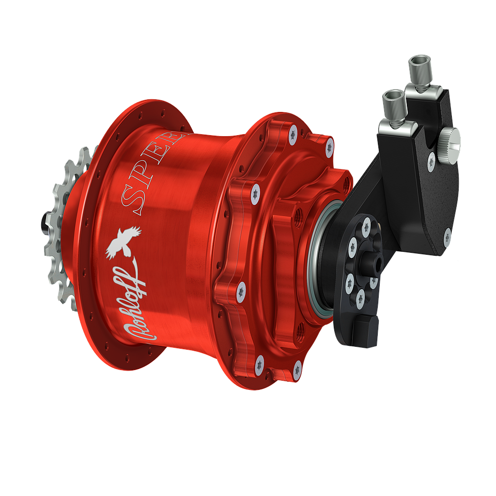 Speedhub 500/14 CC DB OEM Red Tandem 14-speed gearhub, color red, 36-hole