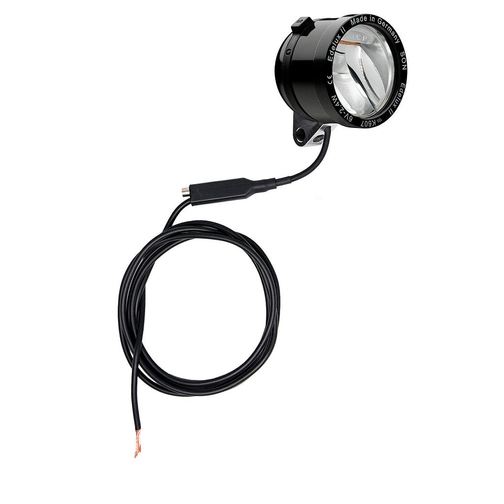 Edelux II with Coaxial Junction Box, 140 cm cable, SON connectors separate, black anodized