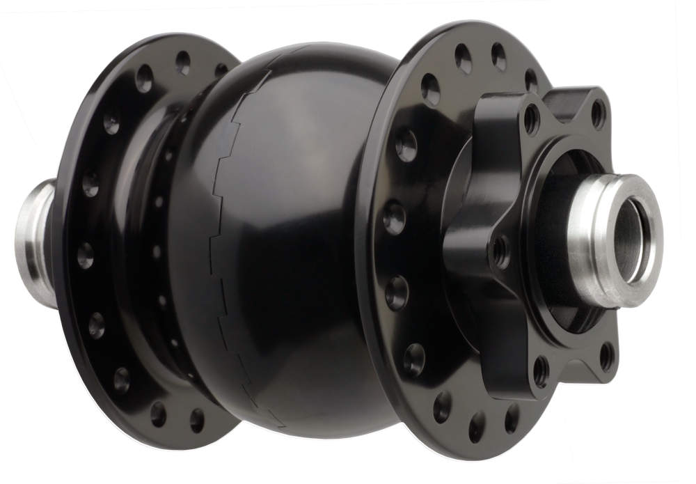 SON 28 12 110 disc 6-bolt, black anodized, 28 hole