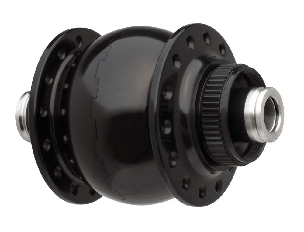SON 28 12 disc center lock*, black anodized, 32 hole
