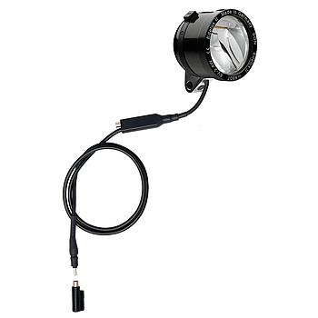 Edelux II with Coaxial Junction Box, 60 cm cable, coaxial connector and adapter, black anodized